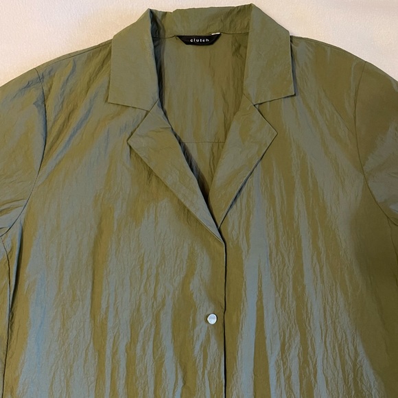 Clutch Olive Green Trench Coat Lightweight Military Rain Jacket - Picture 3 of 11